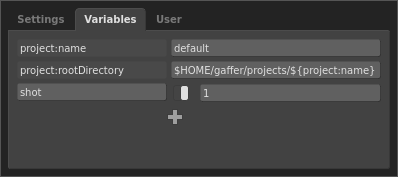 The shot global Context Variable in the Settings window