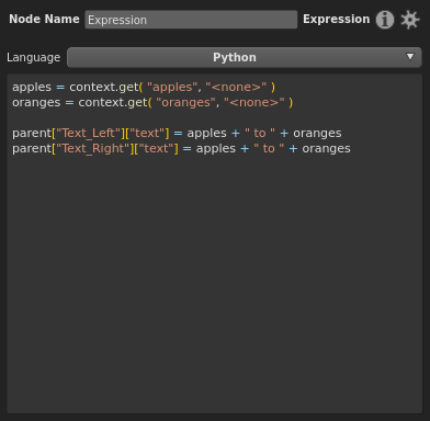 The expression code drives a plug in each respective node.