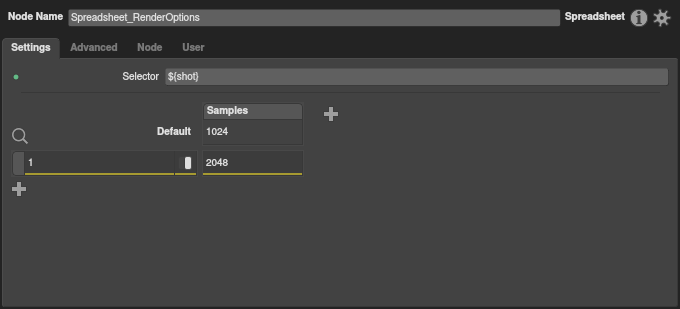 The spreadsheet with enabled Default cell